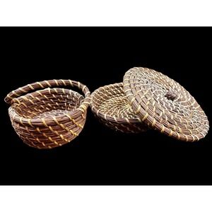 Handmade Woven Pine Needle Baskets Set